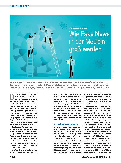 Vorschauseite 1: Internistenkongress: Wie Fake News in der Medizin groß werden