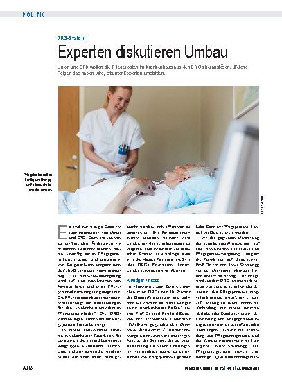 Vorschauseite 1: DRG-System: Experten diskutieren Umbau