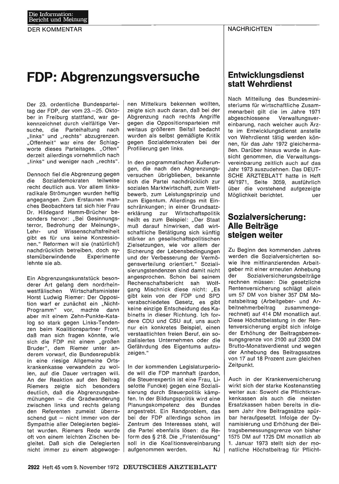 Vorschauseite 1: Entwicklungsdienst statt Wehrdienst
