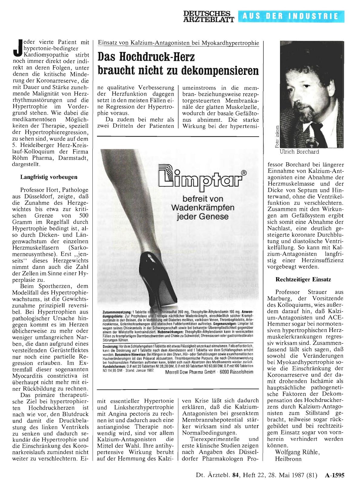Vorschauseite 1: Einsatz von Kalzium-Antagonisten bei Myokardhypertrophie Das Hochdruck-Herz braucht nicht zu dekompensieren