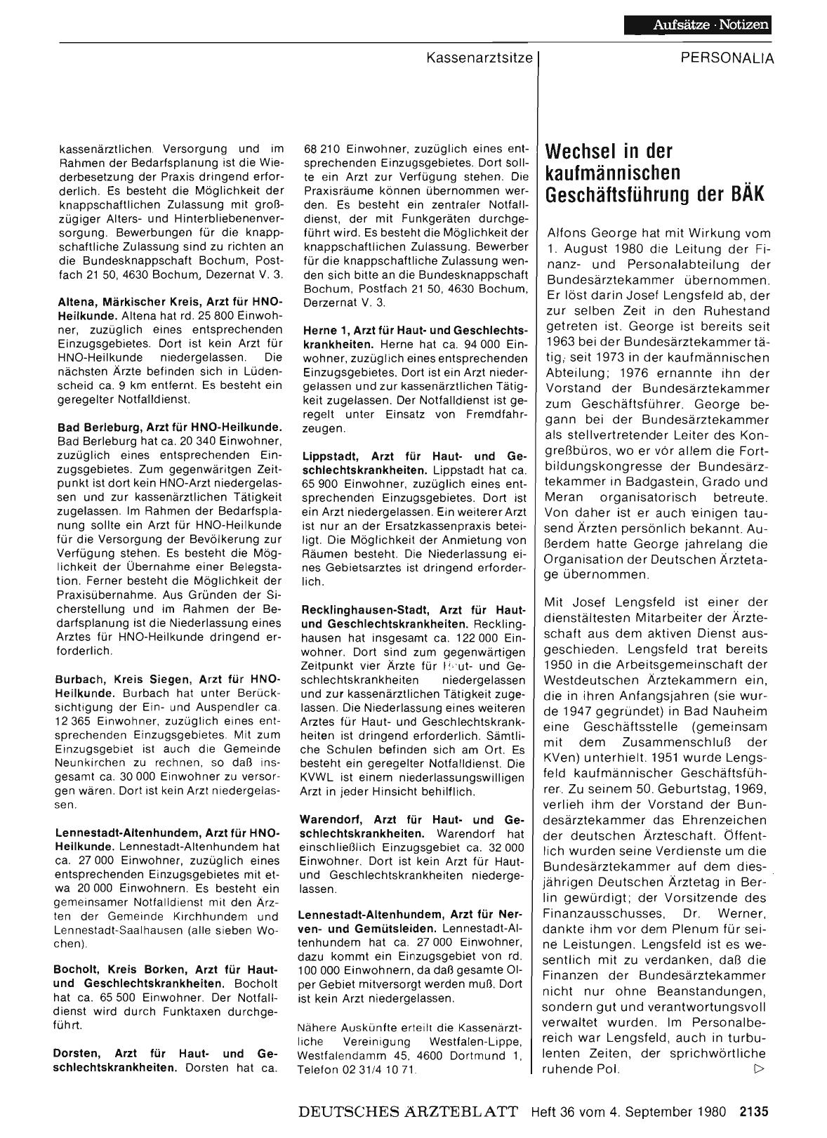 Vorschauseite 1: Wechsel in der kaufmännischen Geschäftsführung der BÄK