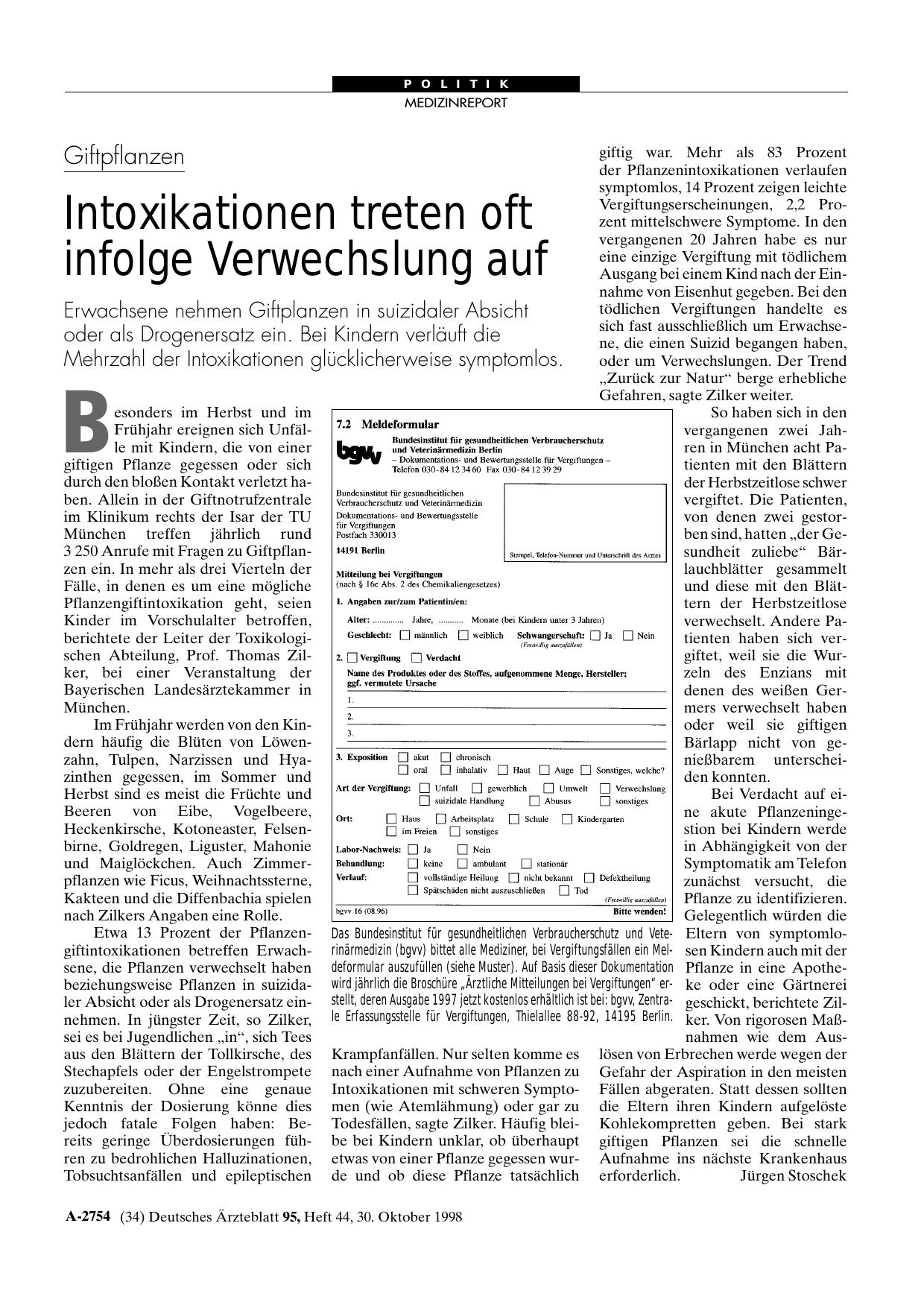Vorschauseite 1: Giftpflanzen: Intoxikationen treten oft infolge Verwechslung auf