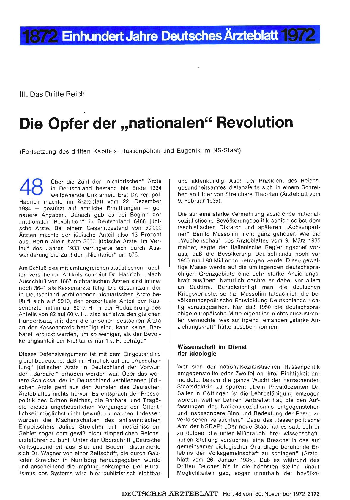 Vorschauseite 1: III. Das Dritte Reich: Die Opfer der „nationalen" Revolution