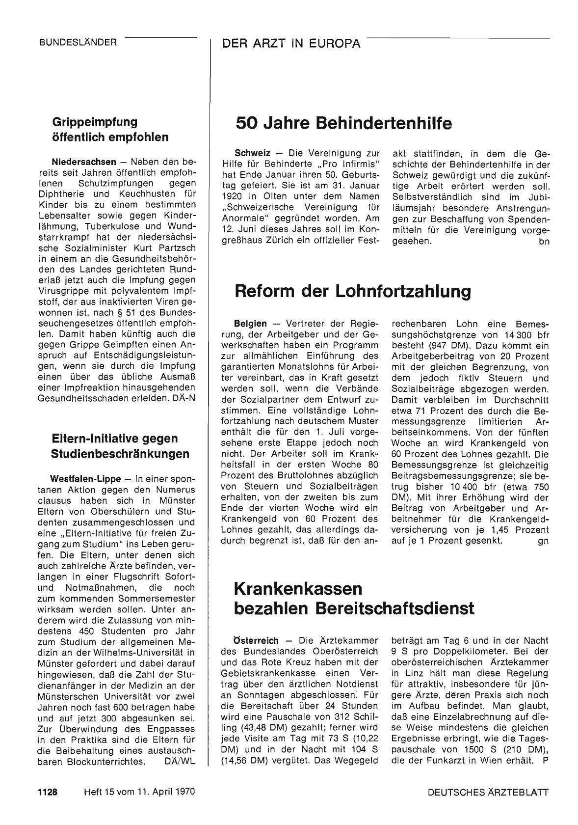 Vorschauseite 1: Grippeimpfung öffentlich empfohlen