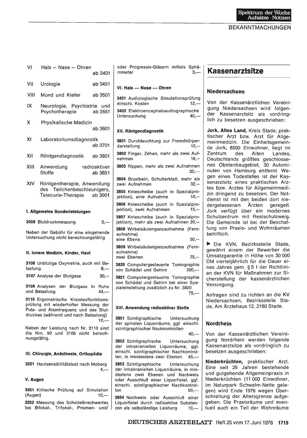 Vorschauseite 1: Kassenarztsitze