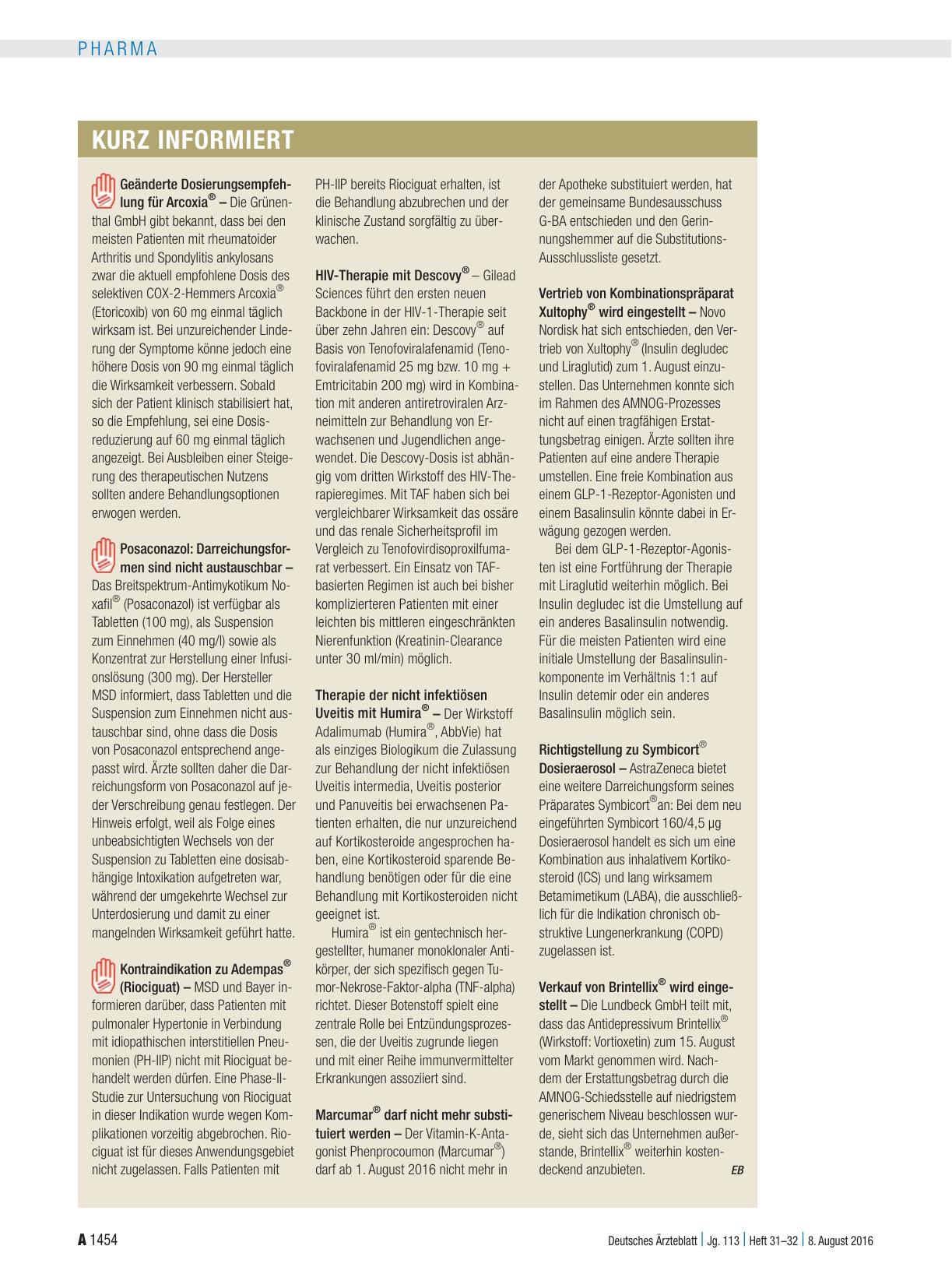 Vorschauseite 1: Kurz informiert