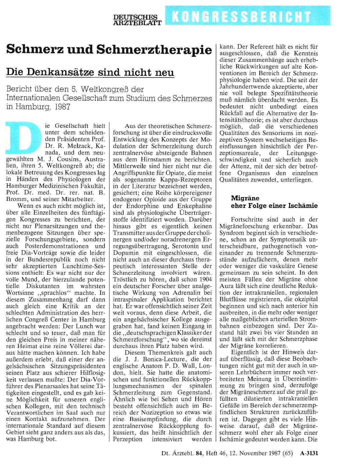 Vorschauseite 1: Schmerz und Schmerztherapie