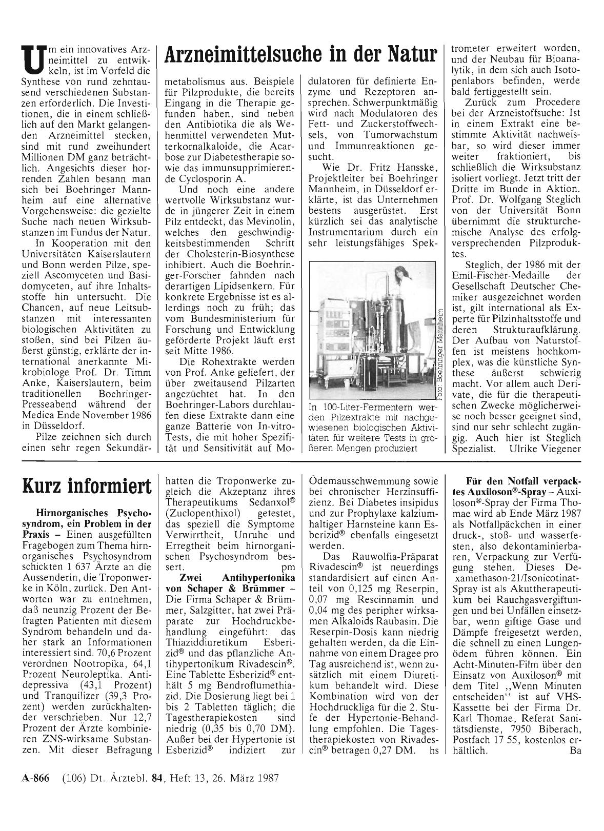 Vorschauseite 1: Kurz informiert