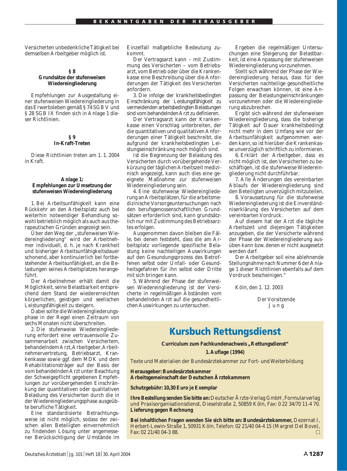 Vorschauseite 1: Kursbuch Rettungsdienst