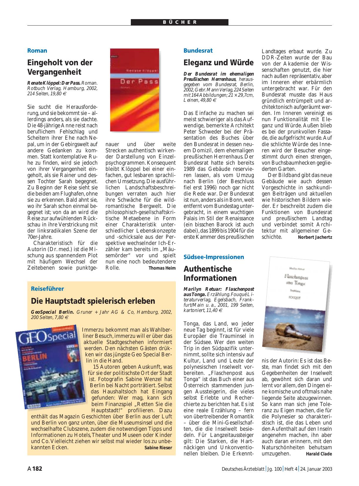 Vorschauseite 1: GeoSpecial Berlin