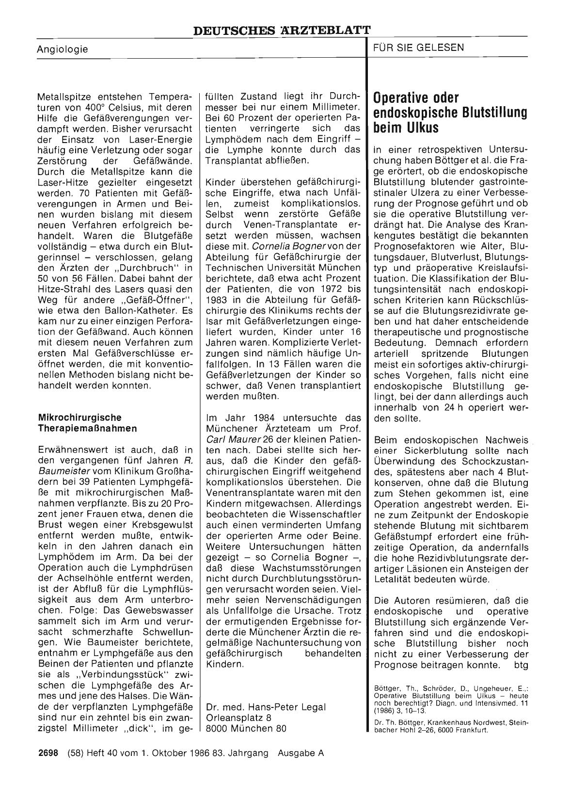 Vorschauseite 1: Operative oder endoskopische Blutstillung beim Ulkus