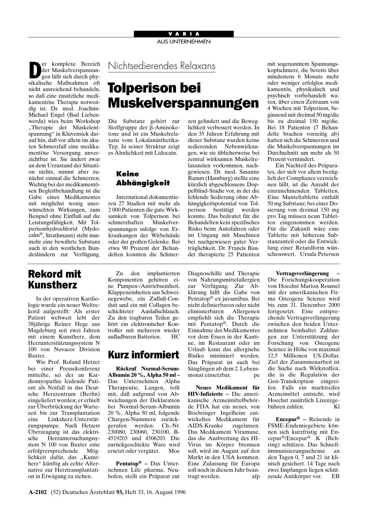 Vorschauseite 1: Kurz informiert