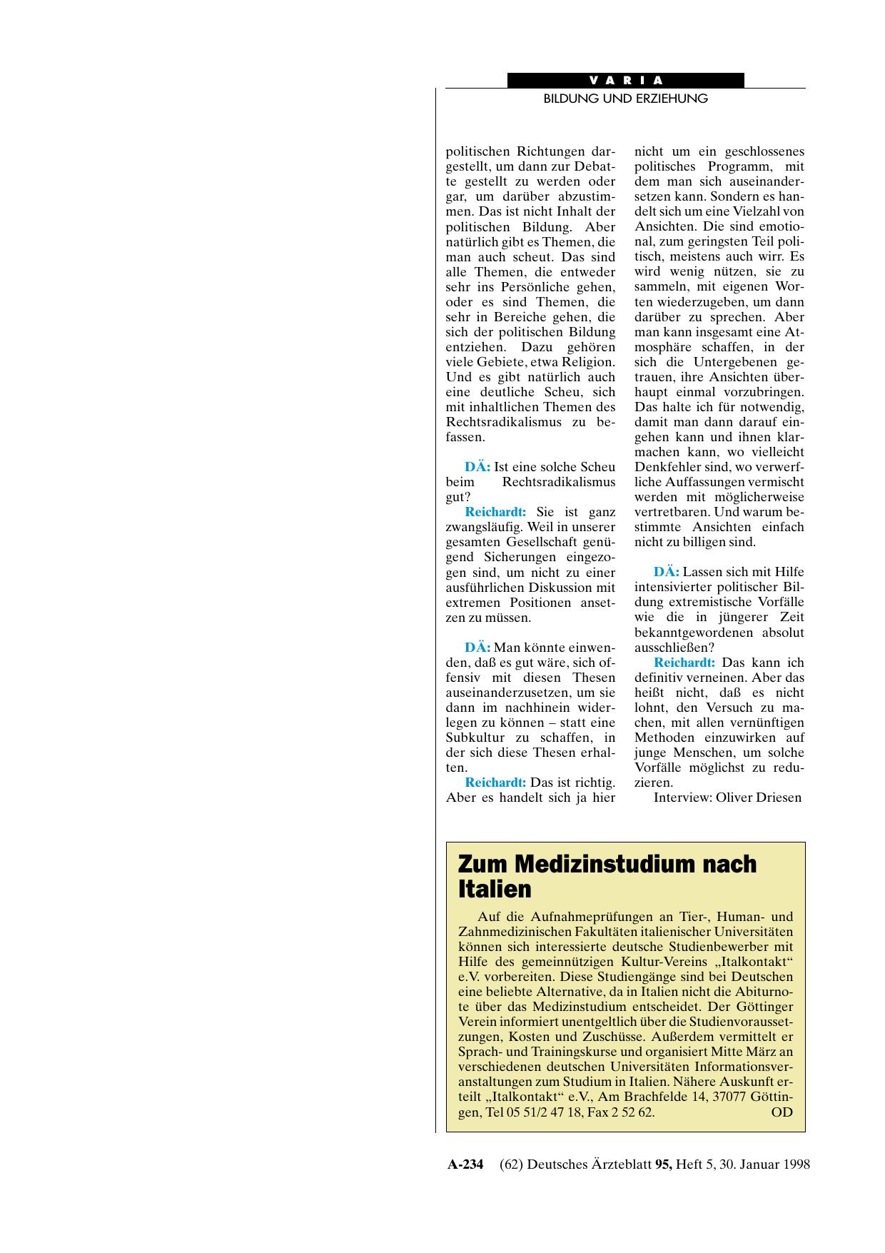 Vorschauseite 1: Zum Medizinstudium nach Italien