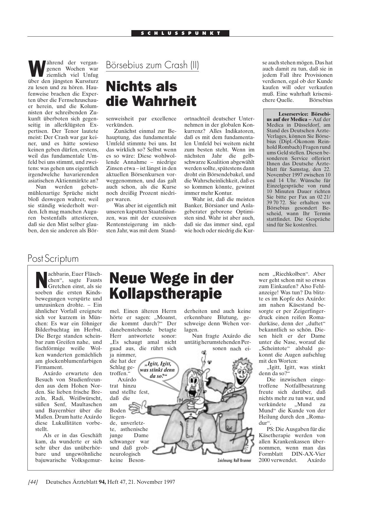 Vorschauseite 1: Neue Wege in der Kollapstherapie