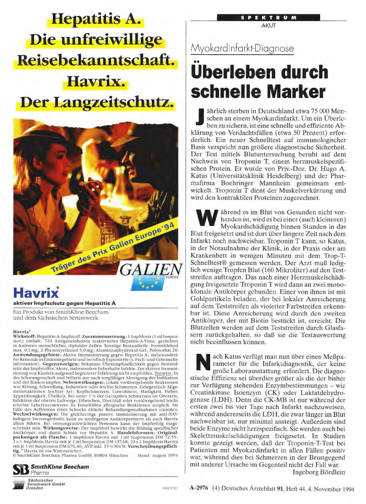 Vorschauseite 1: Myokardinfarkt-Diagnose: Überleben durch schnelle Marker