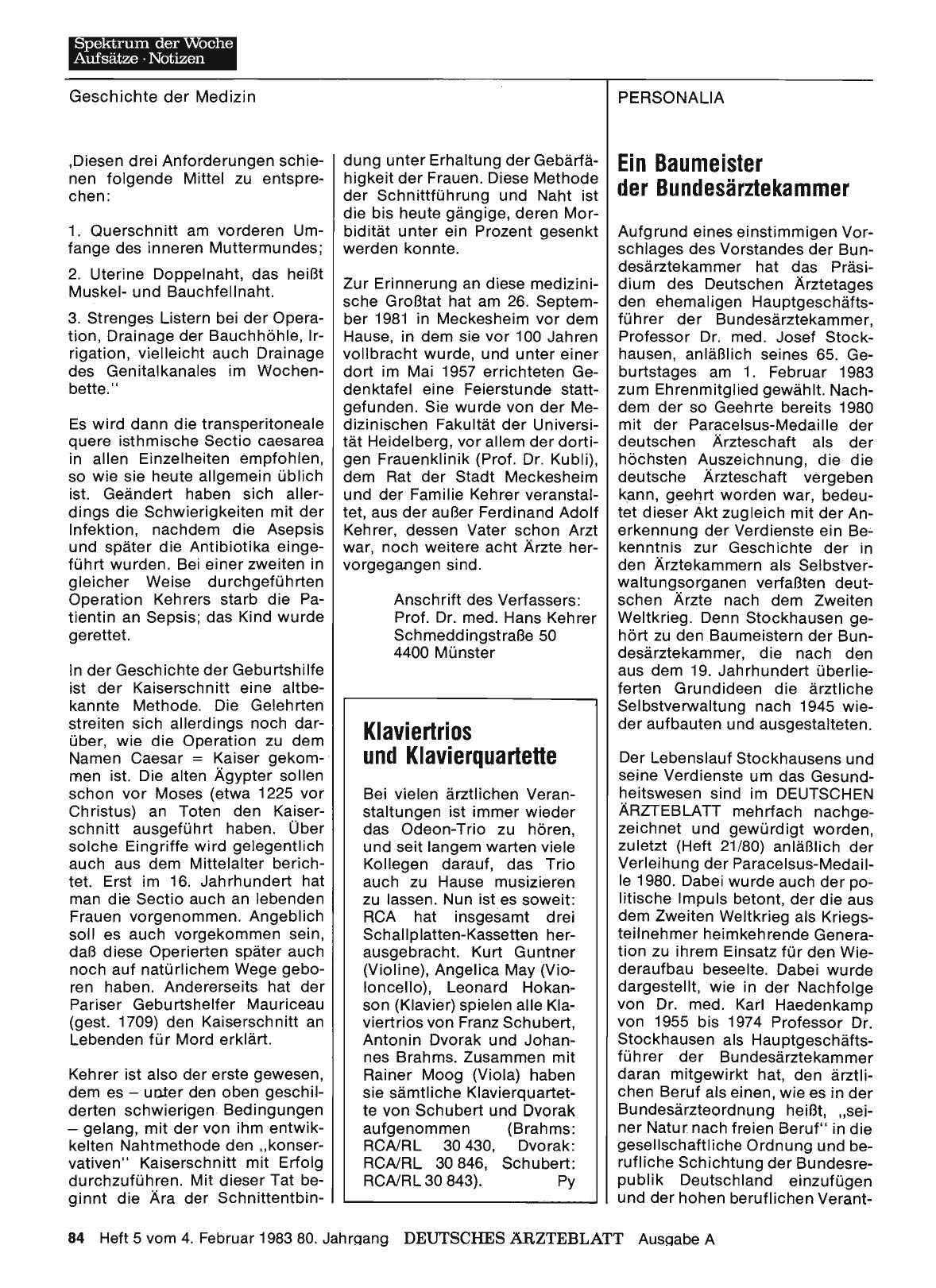 Vorschauseite 1: Ein Baumeister der Bundesärztekammer