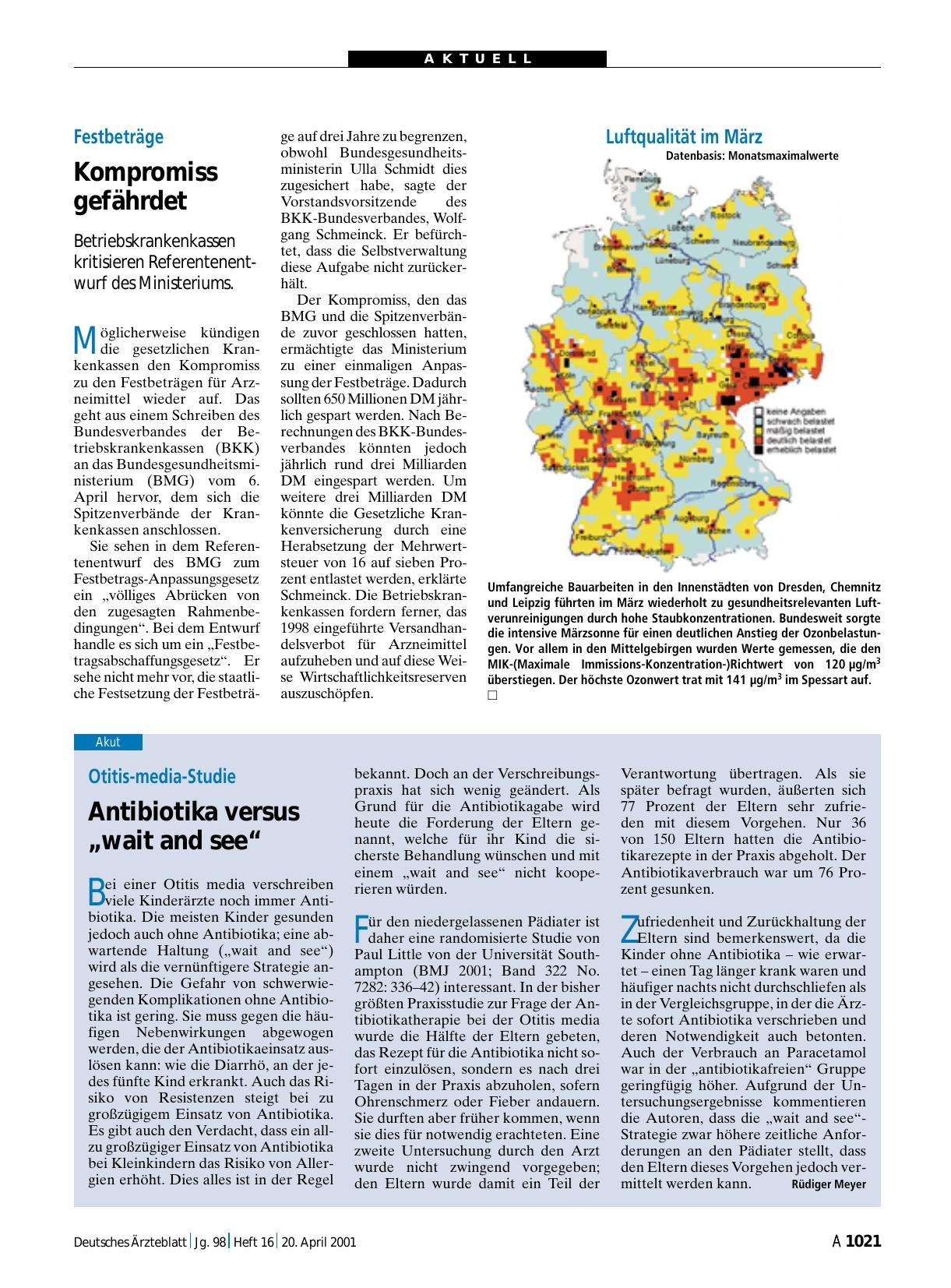 Vorschauseite 1: Otitis-media-Studie: Antibiotika versus „wait and see“