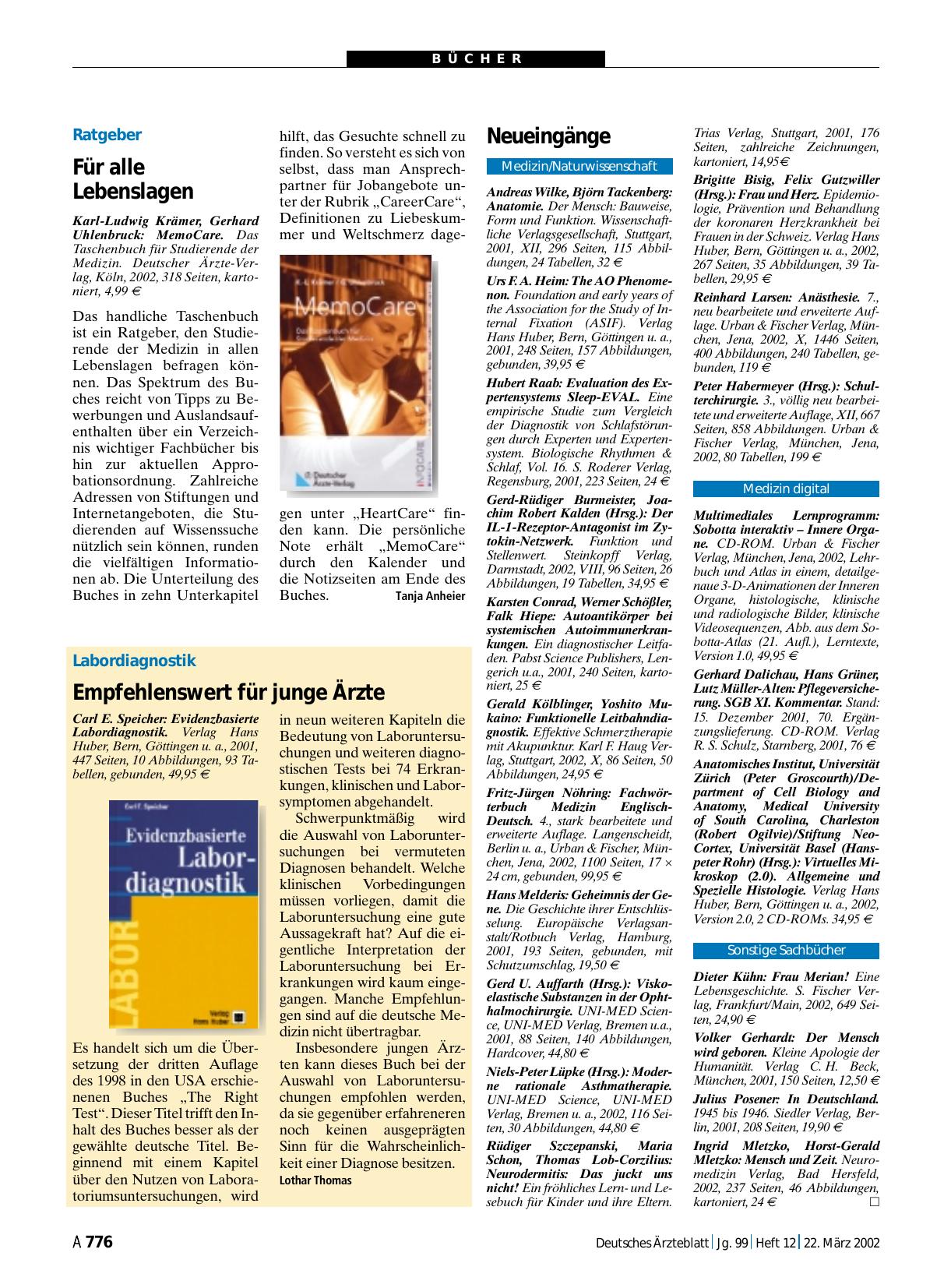 Vorschauseite 1: Evidenzbasierte Labordiagnostik
