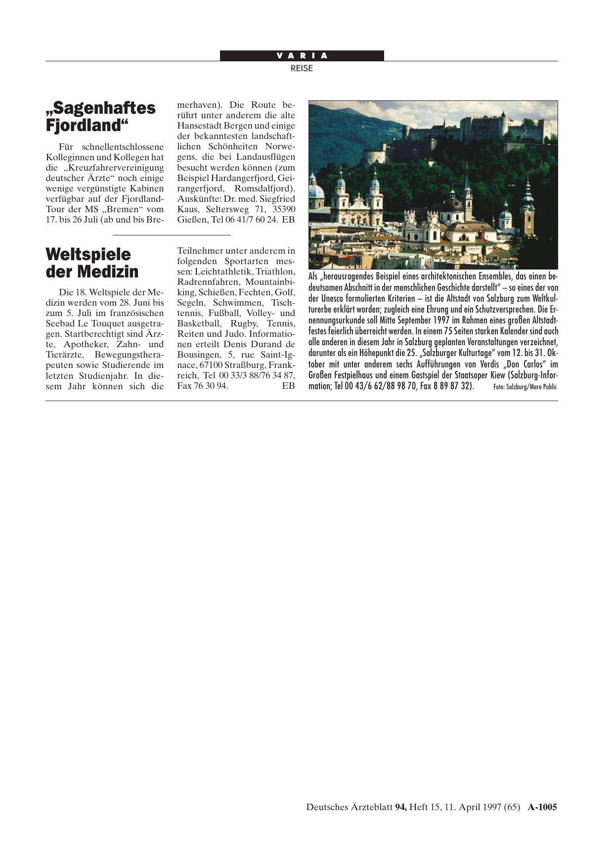 Vorschauseite 1: „Herausragendes Beispiel eines architektonischen Ensembles„