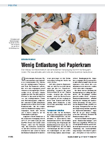 Vorschauseite 1: Bürokratieabbau: Wenig Entlastung bei Papierkram
