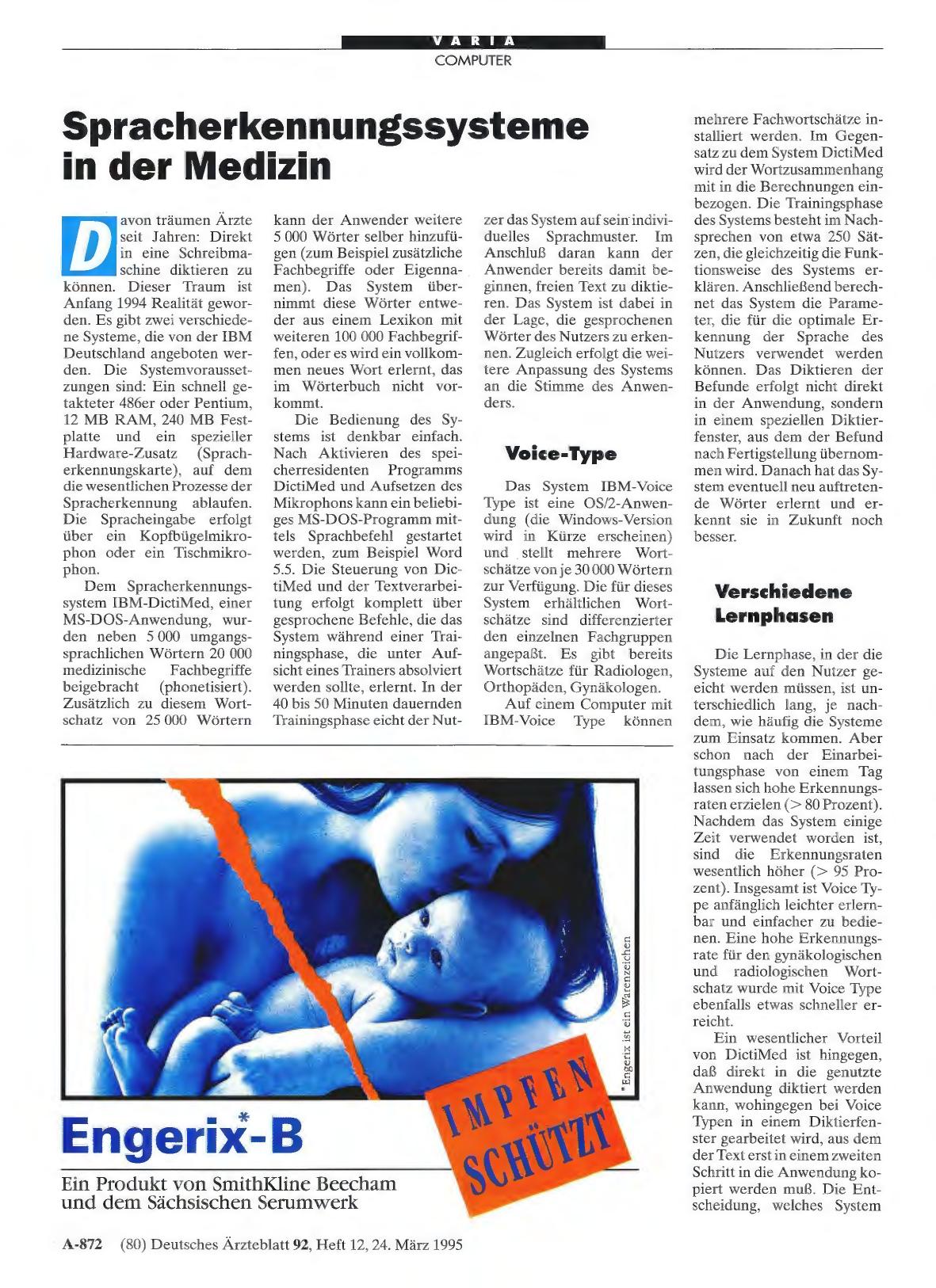 Vorschauseite 1: Spracherkennungssysteme in der Medizin