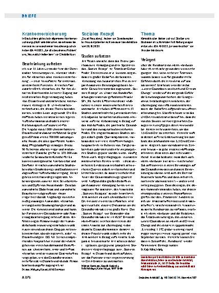 Vorschauseite 1: Krankenversicherung: Beschränkung aufheben