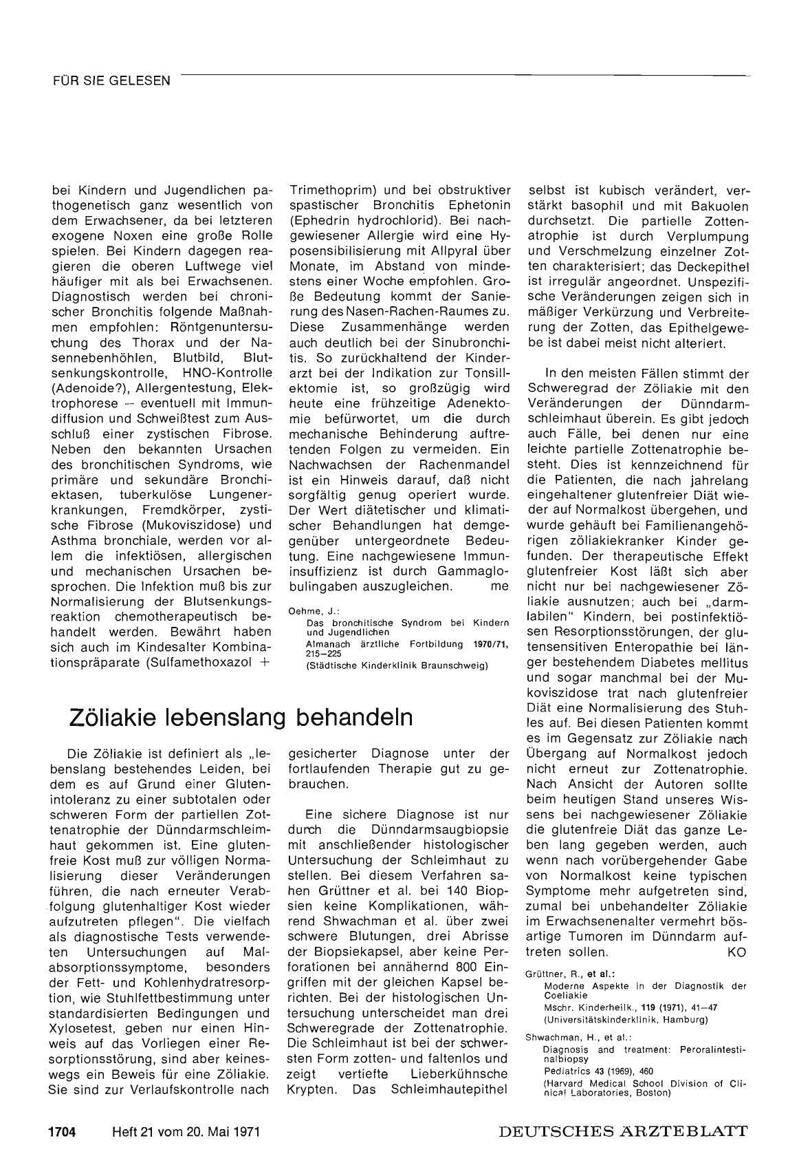 Vorschauseite 1: Zöliakie lebenslang behandeln