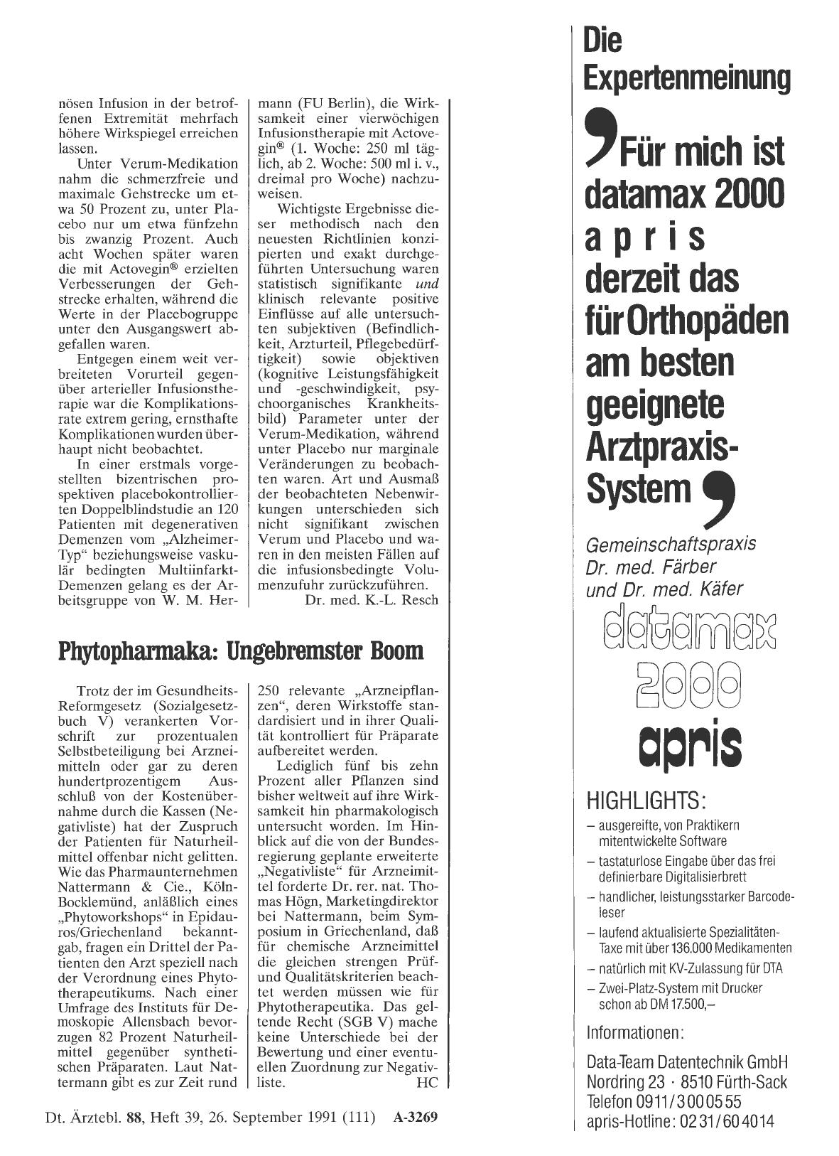 Vorschauseite 1: Phytopharmaka: Ungebremster Boom