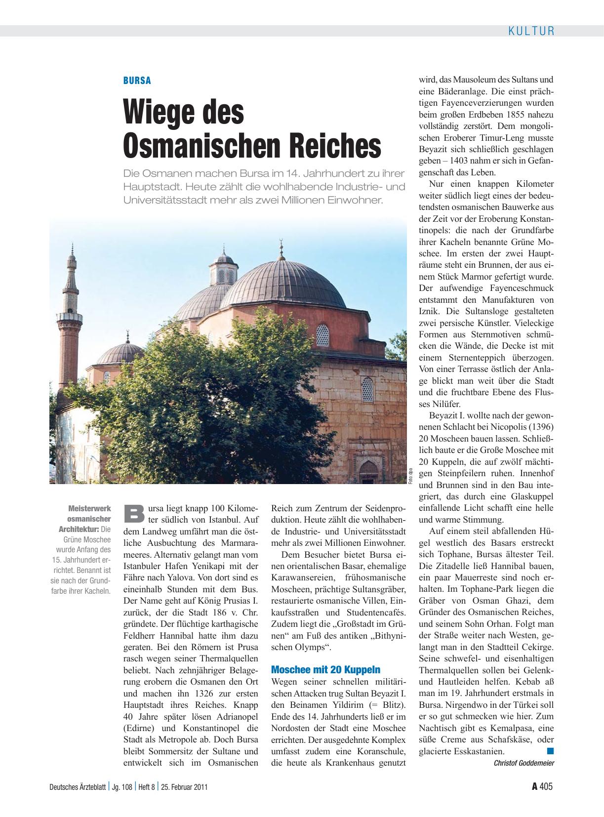 Vorschauseite 1: Bursa: Wiege des Osmanischen Reiches