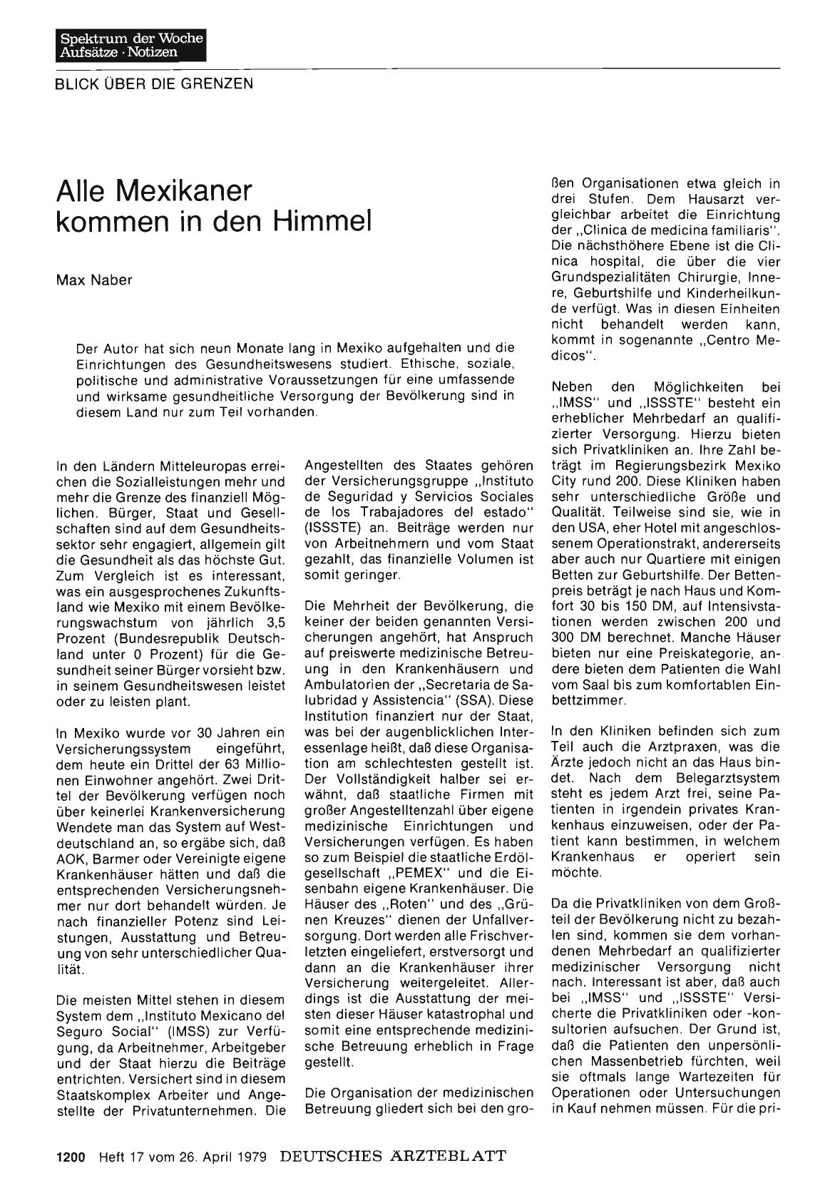 Vorschauseite 1: Alle Mexikaner kommen in den Himmel