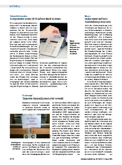 Vorschauseite 1: Ärztemangel: Tausende Hausarztpraxen sind verwaist