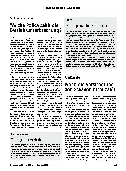 Vorschauseite 1: Fahrlässigkeit: Wenn die Versicherung den Schaden nicht zahlt