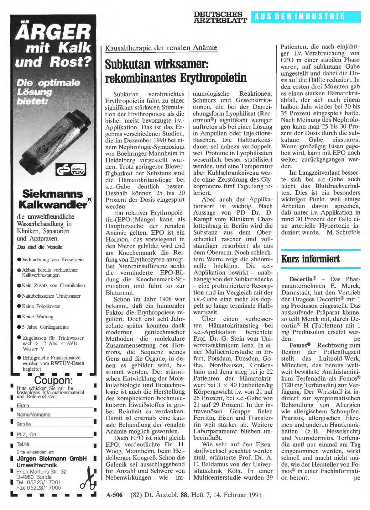 Vorschauseite 1: Kurz informiert