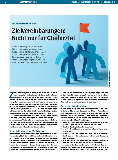 Vorschauseite 1: Mitarbeiterführung: Zielvereinbarungen: Nicht nur für Chefärzte!