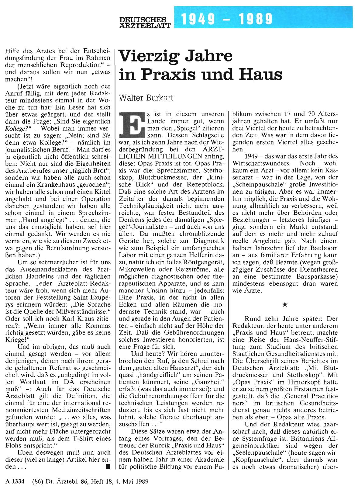 Vorschauseite 1: Vierzig Jahre in Praxis und Haus