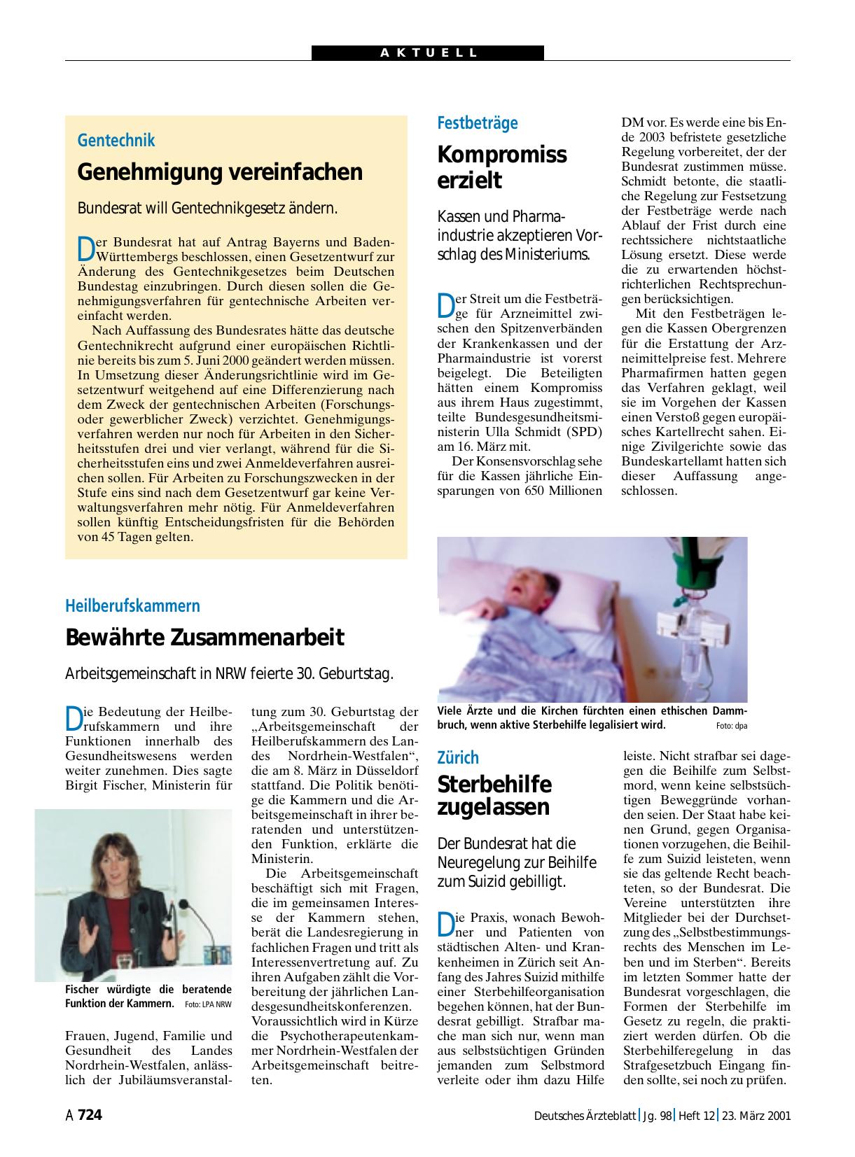 Vorschauseite 1: Heilberufskammern: Bewährte Zusammenarbeit