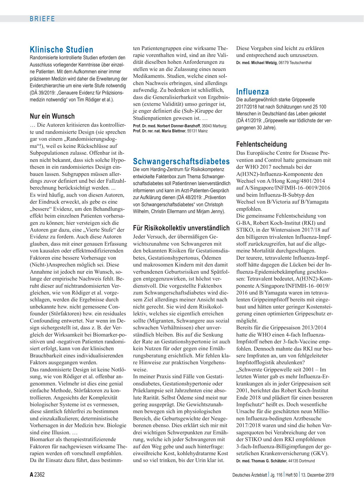 Vorschauseite 1: Influenza: Fehlentscheidung