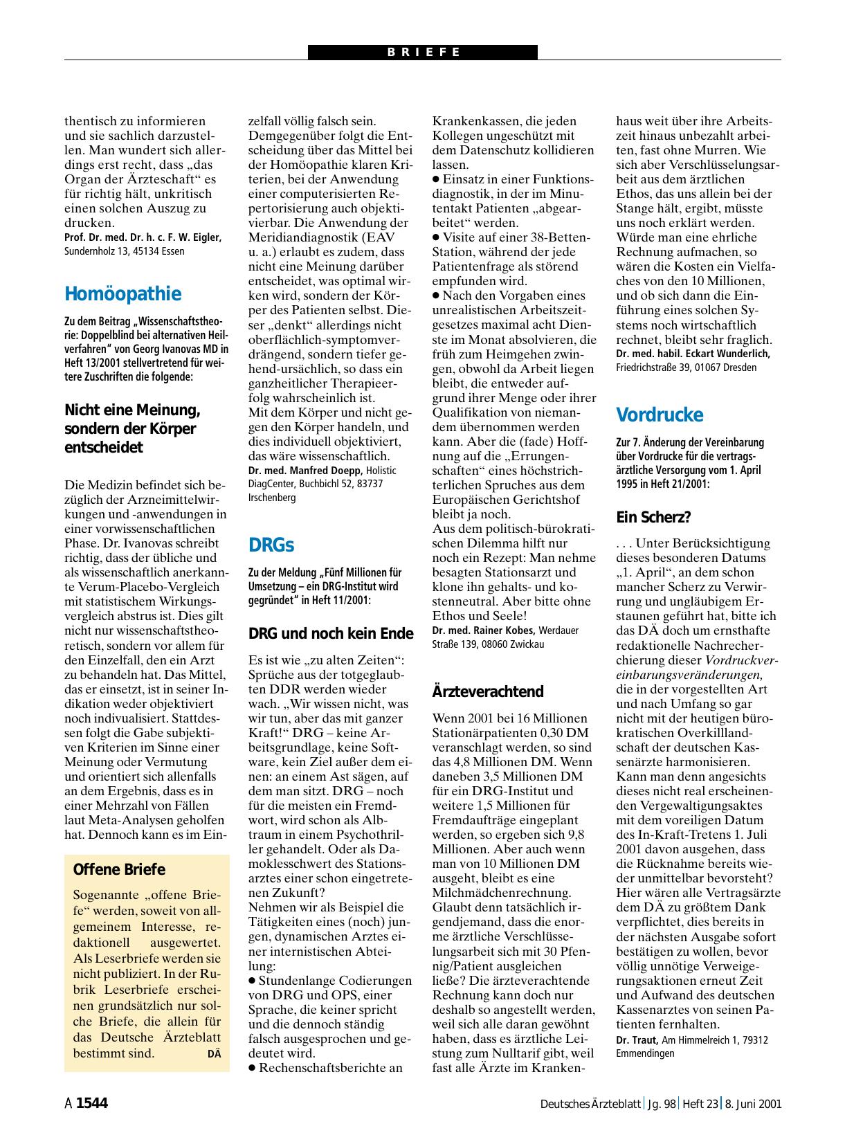 Vorschauseite 1: Vordrucke: Ein Scherz?