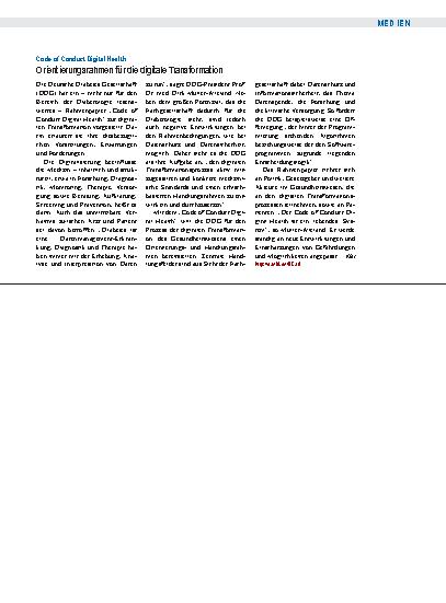 Vorschauseite 1: Code of Conduct Digital Health: Orientierungsrahmen für die digitale Transformation