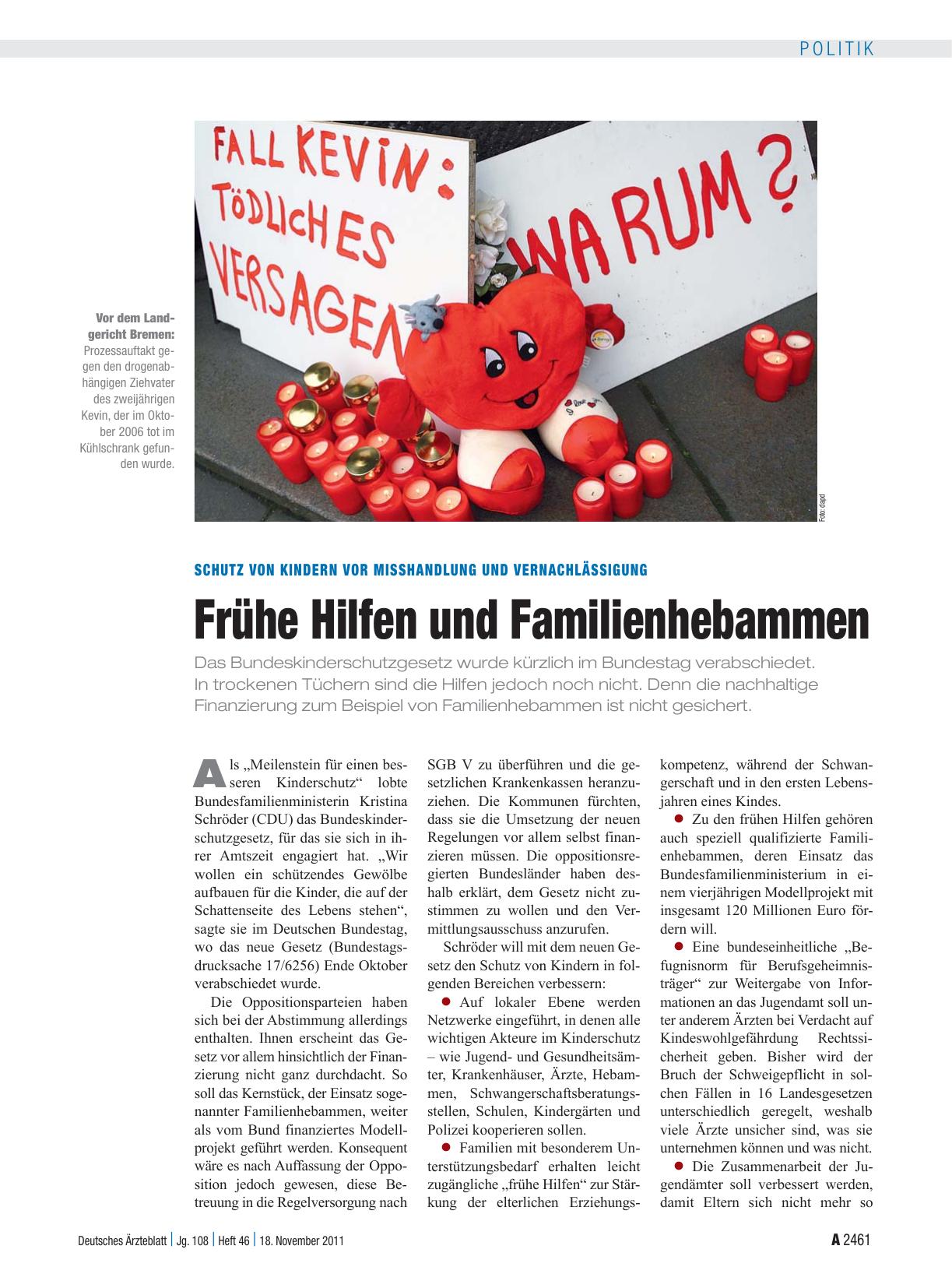 Vorschauseite 1: Schutz von Kindern vor Misshandlung und Vernachlässigung: Frühe Hilfen und Familienhebammen