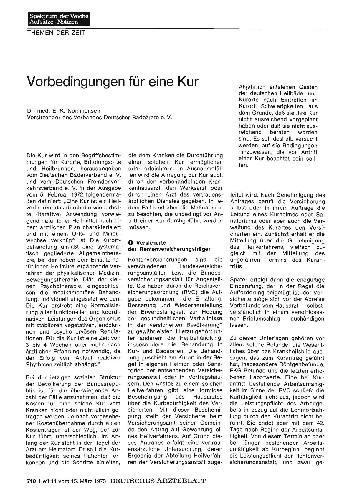 Vorschauseite 1: Vorbedingungen für eine Kur