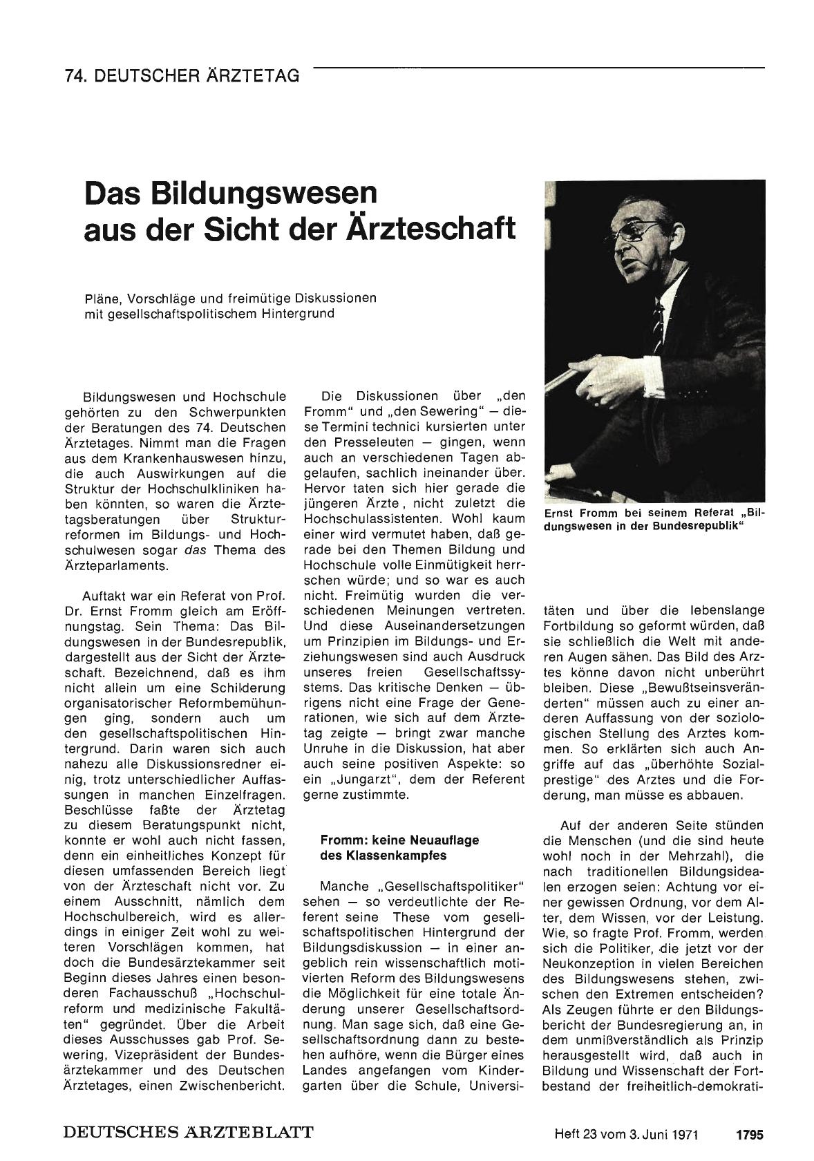 Vorschauseite 1: Das Bildungswesen aus der Sicht der Ärzteschaft