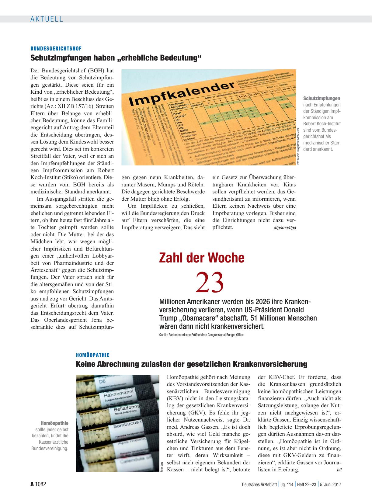 Vorschauseite 1: Zahl der Woche 23