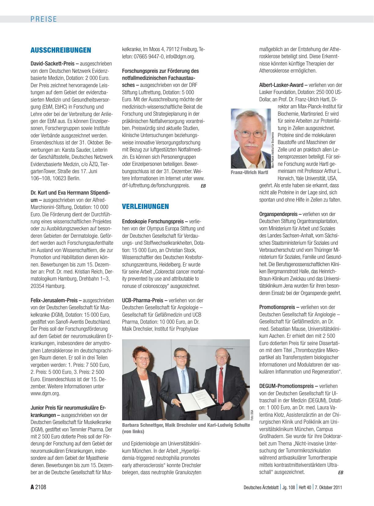 Vorschauseite 1: Ausschreibungen