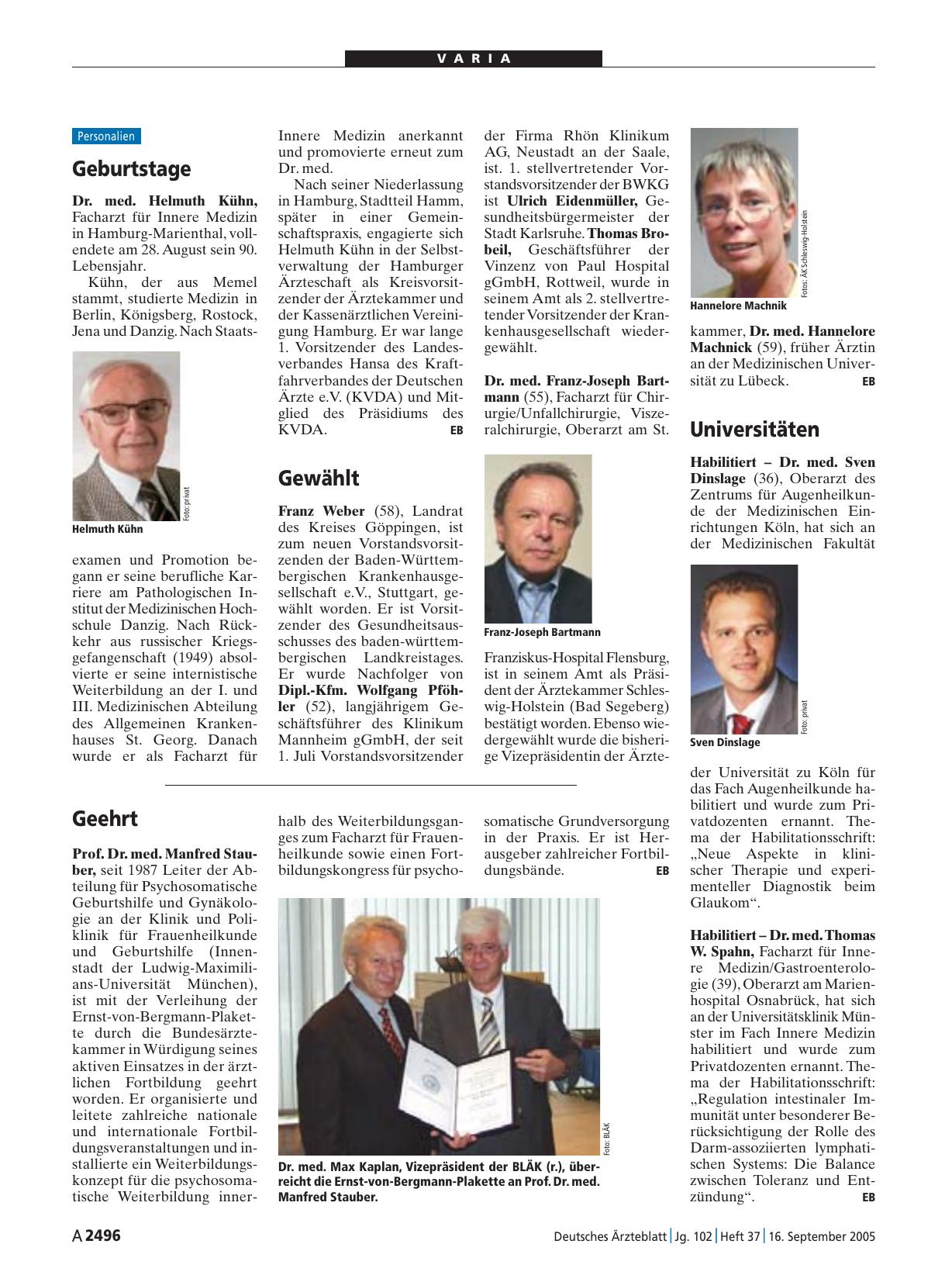 Vorschauseite 1: Geehrt