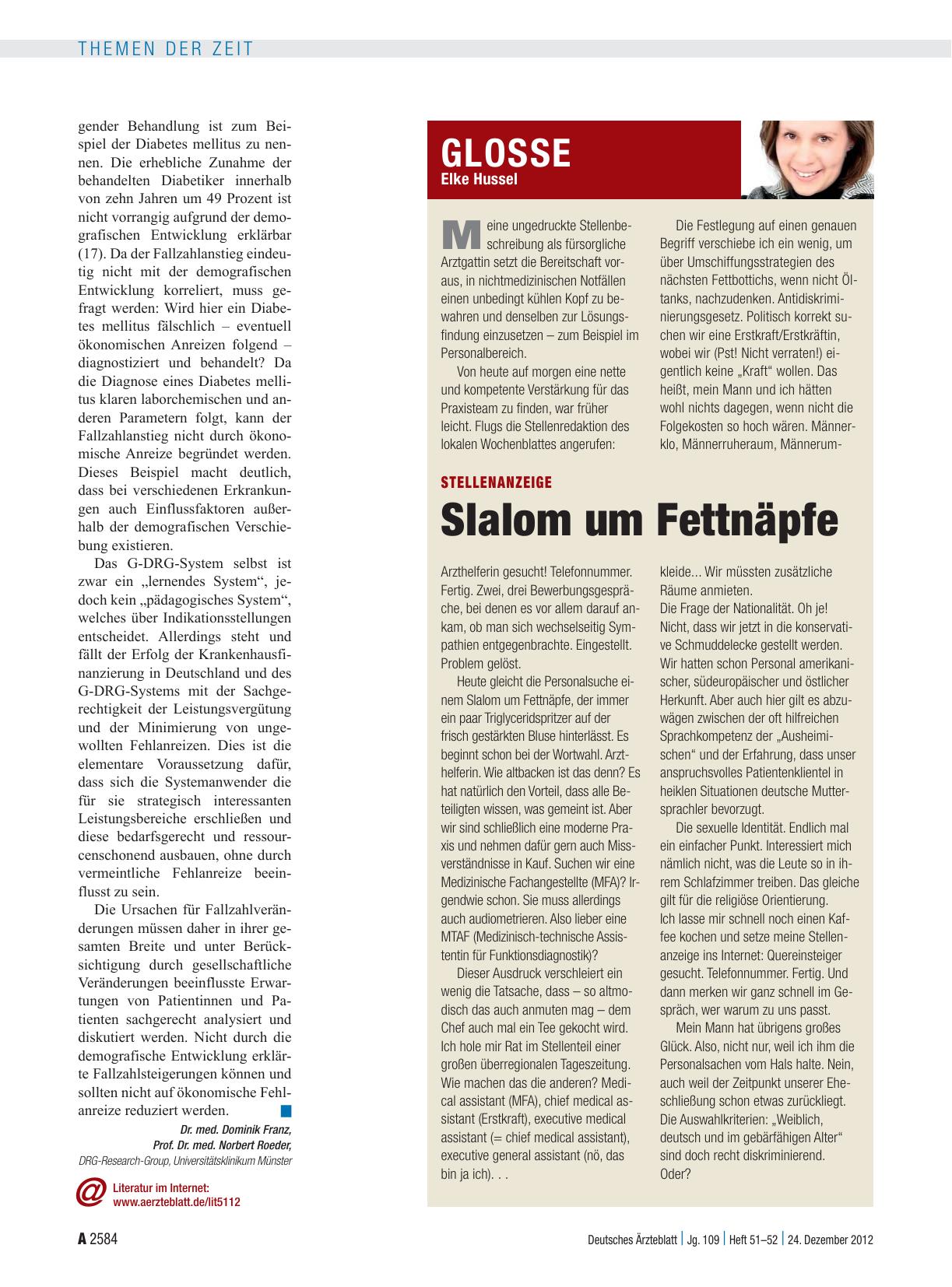 Vorschauseite 4: Mengendynamik in den Krankenhäusern: Auch eine gesellschaftliche Frage