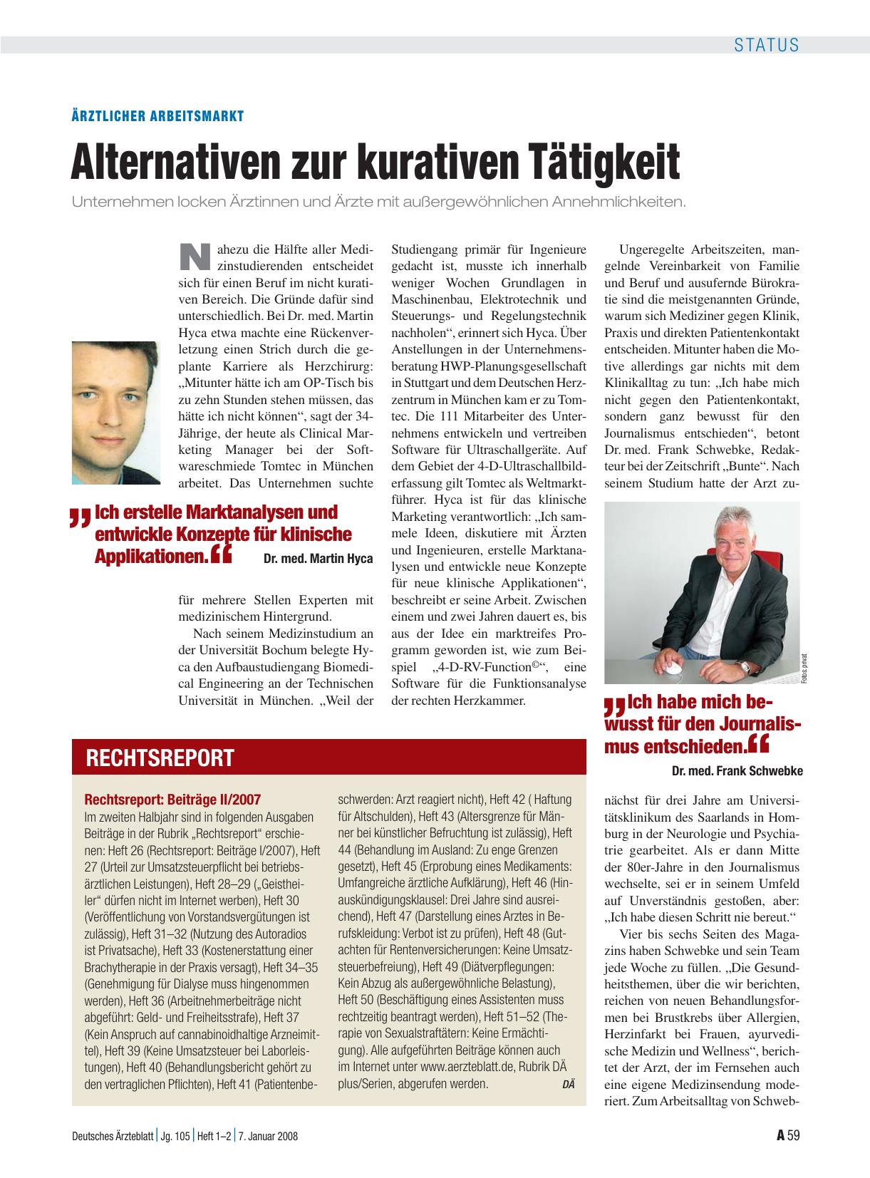 Vorschauseite 1: Rechtsreport: Beiträge II/2007