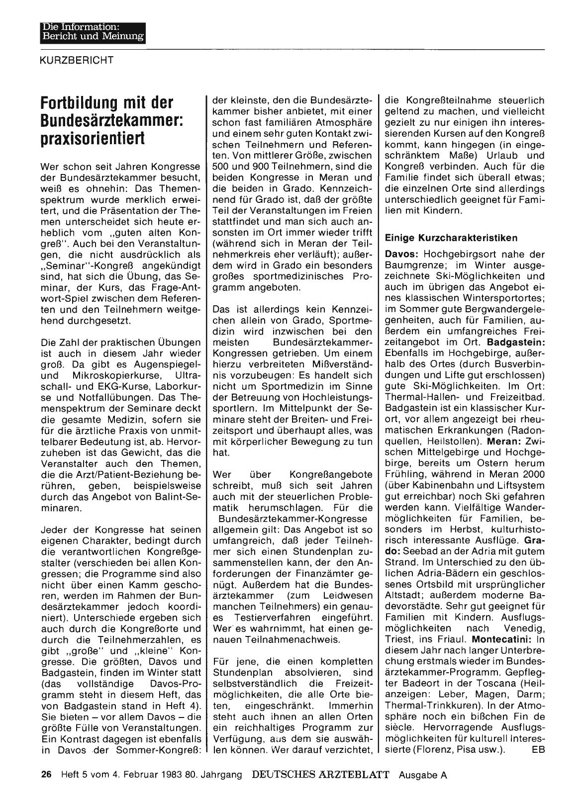 Vorschauseite 1: Fortbildung mit der Bundesärztekammer: praxisorientiert