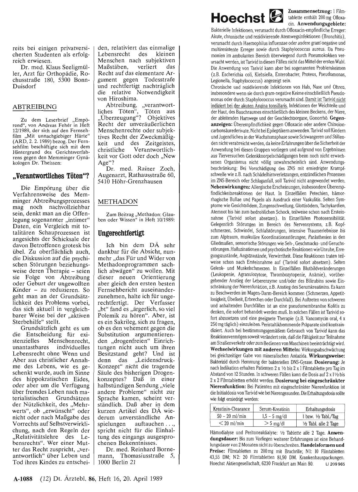 Vorschauseite 1: METHADON: Ungerechtfertigt