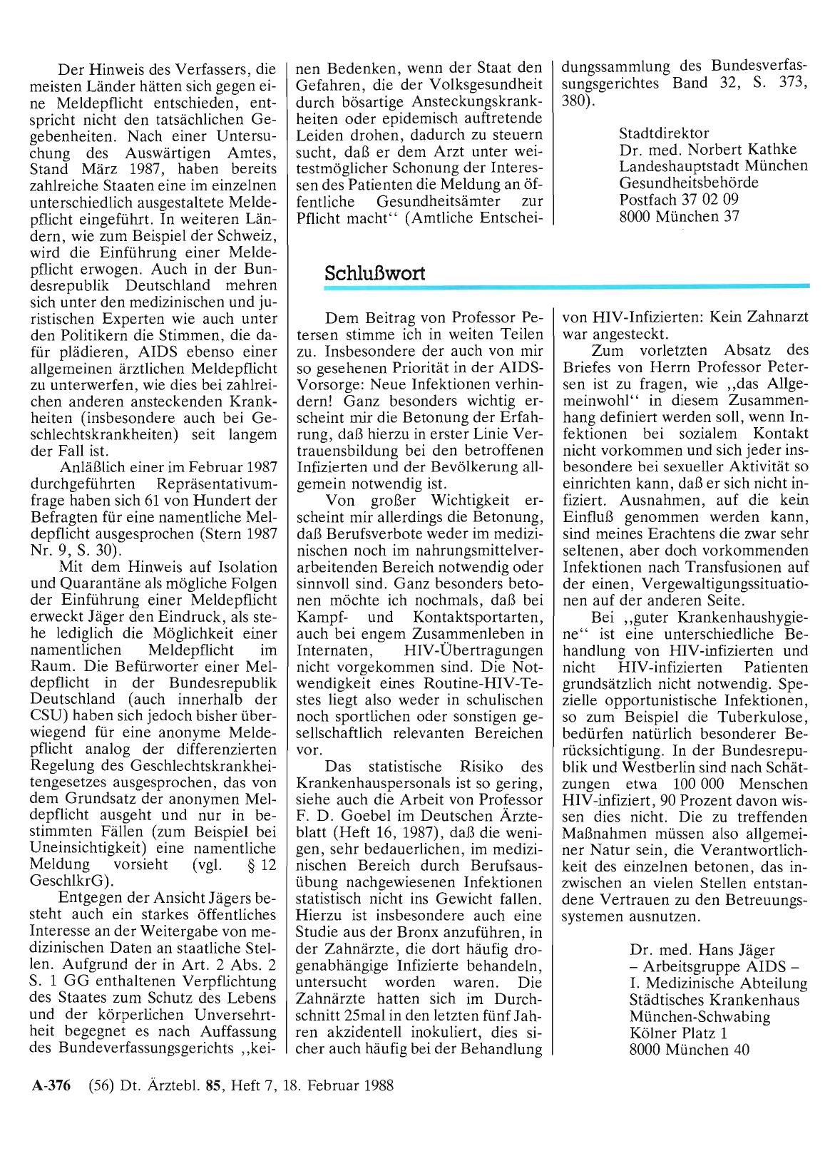 Vorschauseite 1: AIDS: Ethische Fragestellungen: Schlußwort
